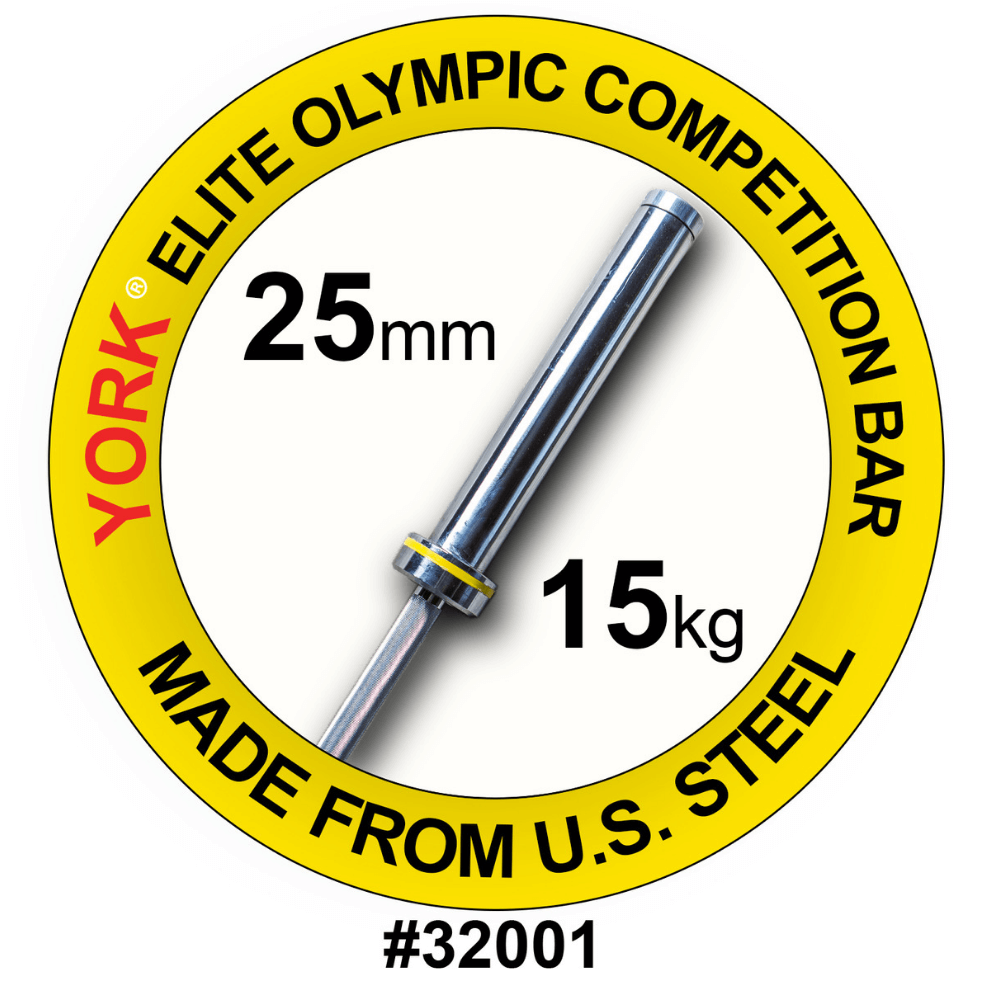 York Barbell Women's Elite Competition 15kg Olympic Bar - Image 6