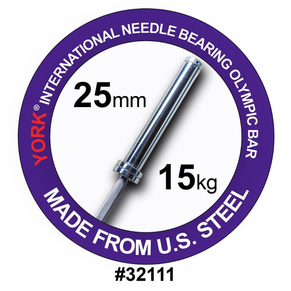 York Barbell North American Women's Needle Bearing Olympic Training Bar - Image 6