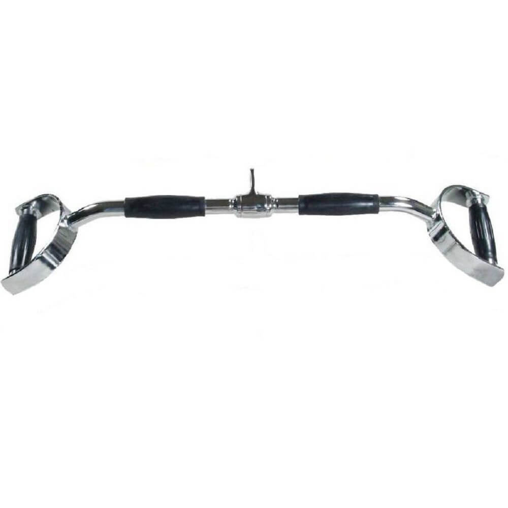 York Barbell 24" Rubber Grip Revolving Pro Style Lat Bar