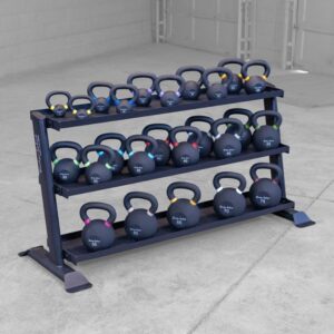 Alternative view of Body-Solid Pro Clubline 3-tier Kettlebell Rack SRK200