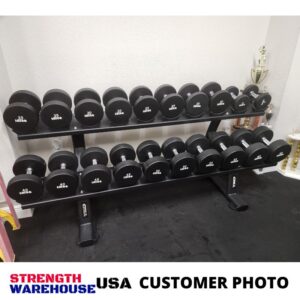 TKO Strength 10-Pair Dumbbell Saddle Rack 7051B-BK