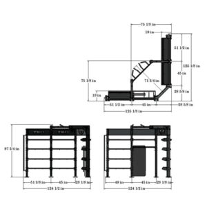 Alternative view of TKO Strength Corner Storage Suspension Bay DB-CSSU-848