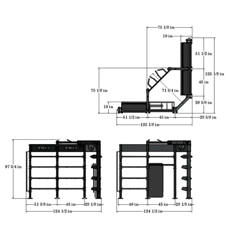 TKO Strength Corner Storage Suspension Bay DB-CSSU-848 - Image 2